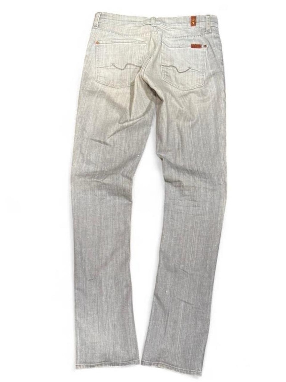 Y2K 7 For All Mankind Faded Grey Low Rise Slim Bootcut Jeans